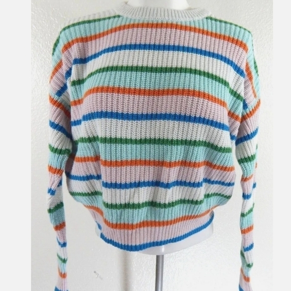 Urban Outfitters Andi Pastel Striped Crewneck - Picture 2 of 4
